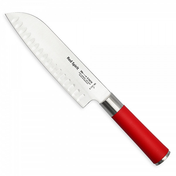 Nůž japonský Santoku F. Dick ze série Red Spirit 18 cm s výbrusem