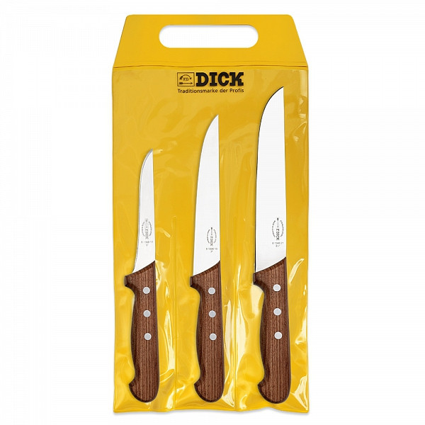 Sada 3 nožů F. Dick s dřevěnou rukojetí