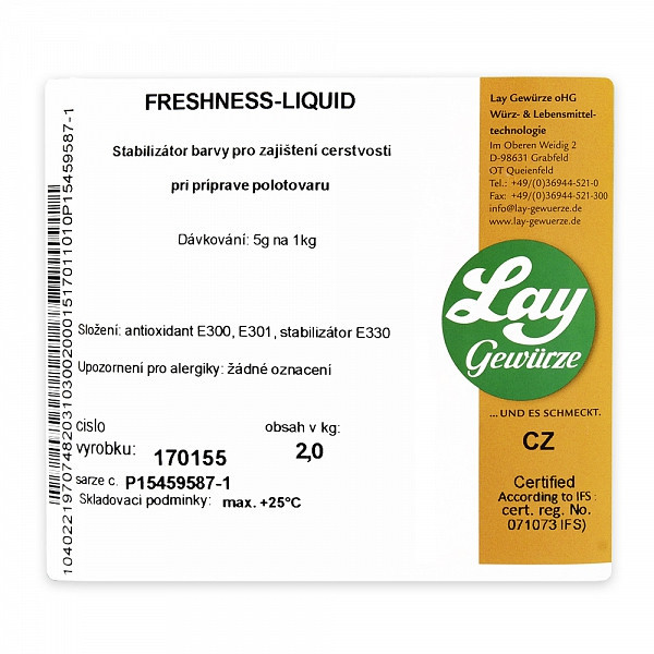 Stabilizátor do masných polotovarů 2 kg Freshness Liquid Lay