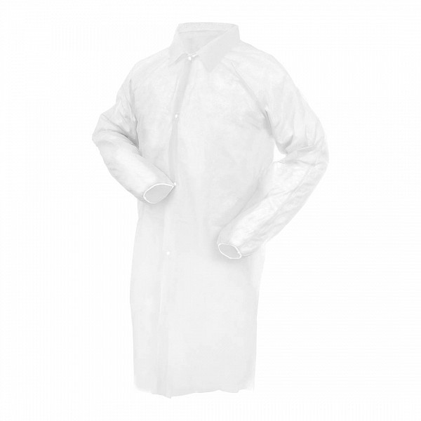 Plášť bílý z netkané textílie
