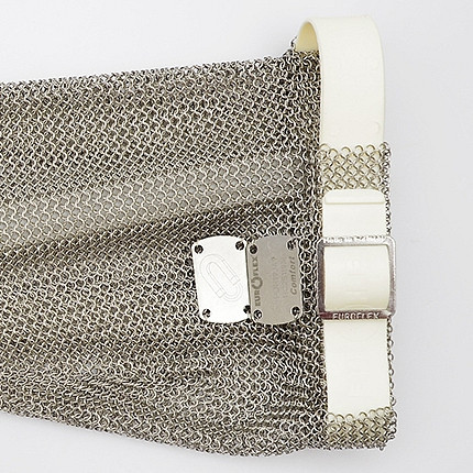 Rukavice drátěná neprůřezná + 19cm náplet s bílými gumovými pásky Euroflex - Použitá