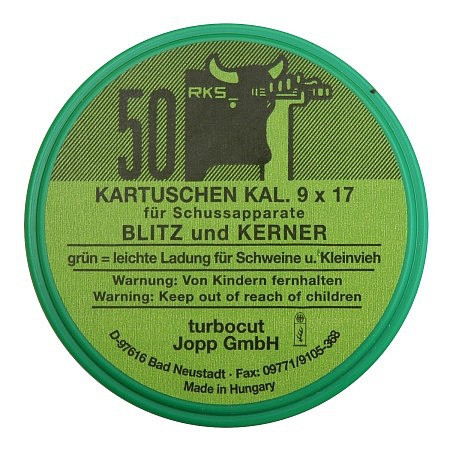 Jateční náboje 9 mm Blitz-Kerner zelené 50 ks