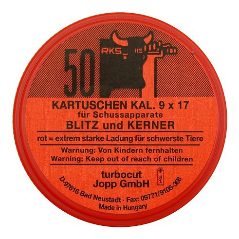 Jateční náboje 9 mm Blitz-Kerner červené 50 ks