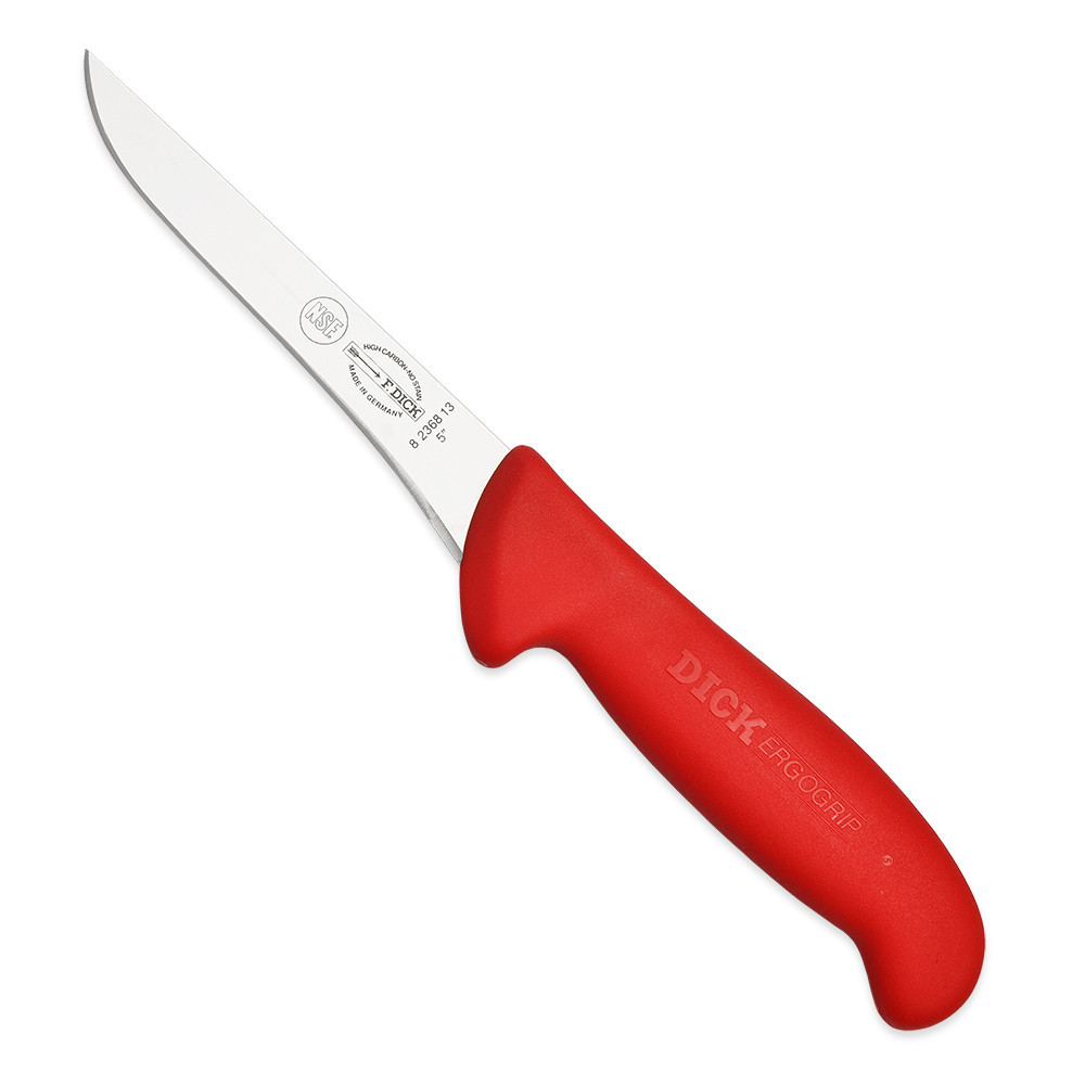 Nůž vykosťovací F. Dick 13 cm s úzkou čepelí červený