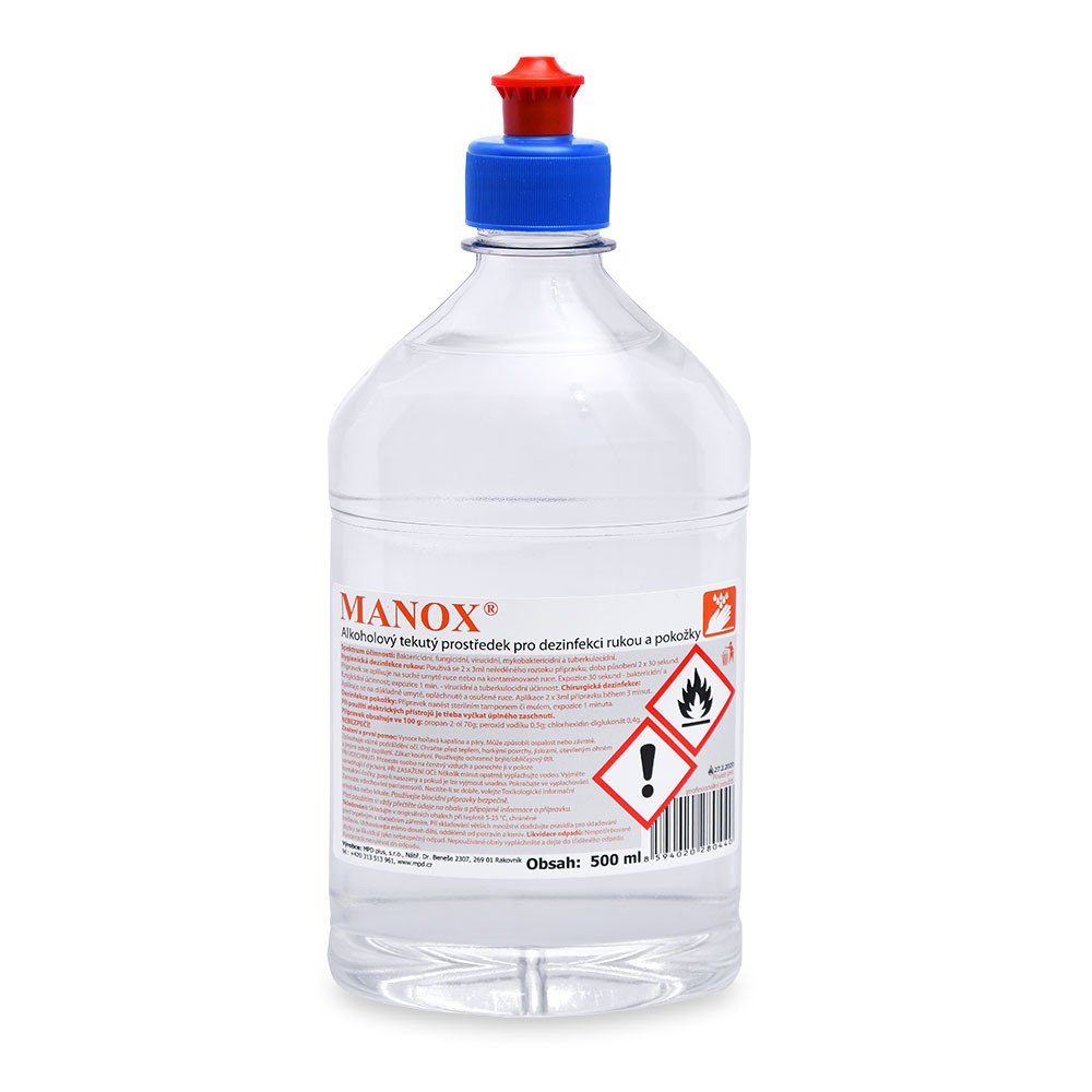 Manox 500 ml dezinfekce na ruce a pokožku