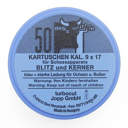 Jateční náboje 9 mm Blitz-Kerner modré 50 ks