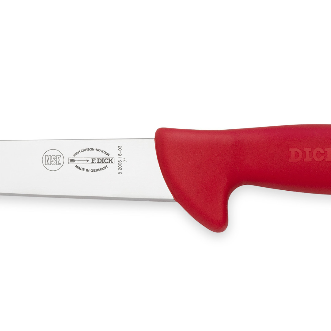 Nůž vykrvovací F. Dick 18 cm červený